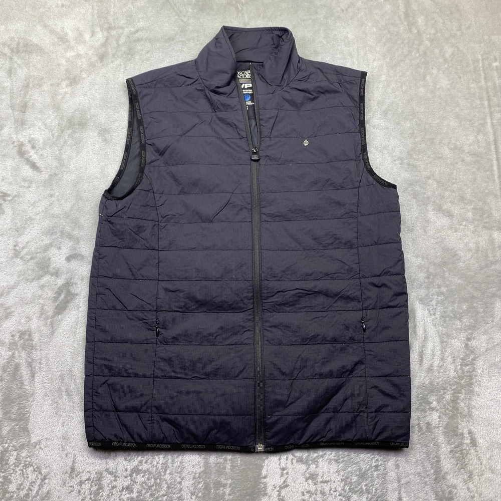Oscar Jacobson WPS‎ Weather Protection System Puffer Vest Mens S Black Primaloft